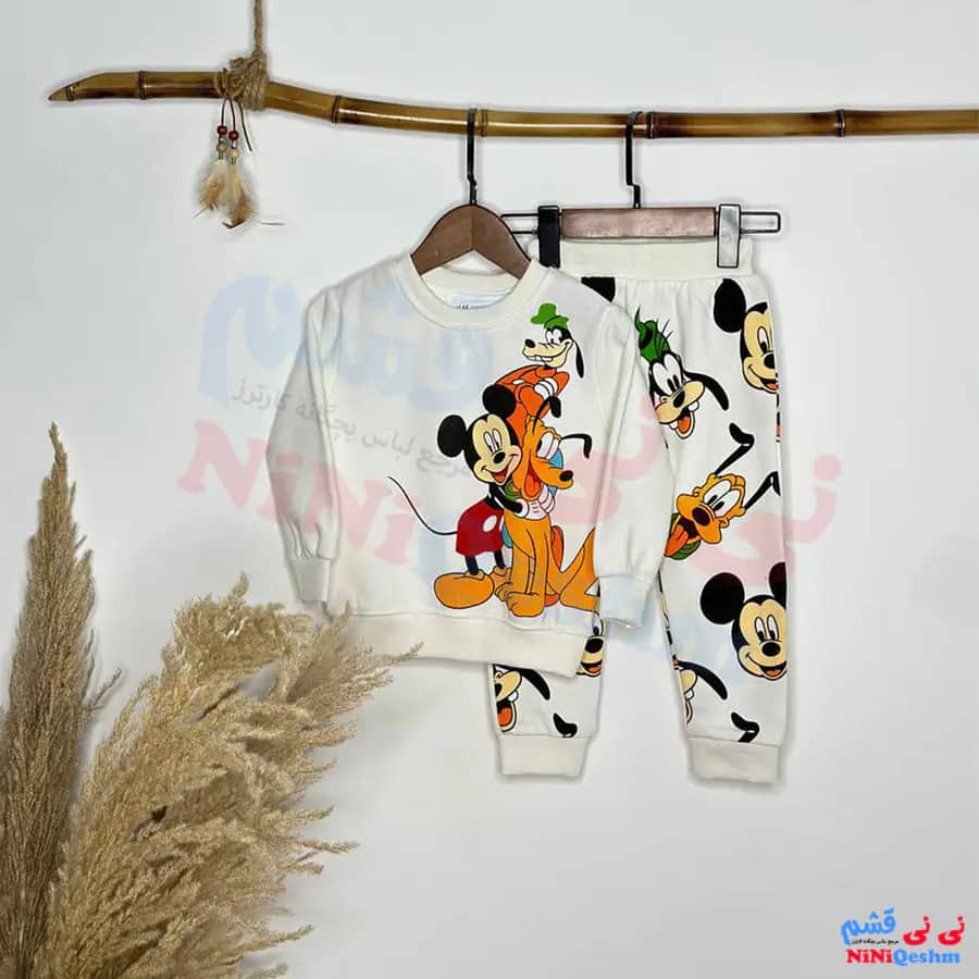 دورس بچه گانه رنگ سفید طرح میکی موس
