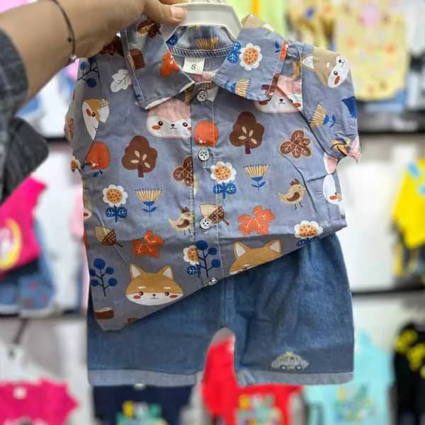 ست پیراهن شورت بچه گانه وارداتی کد 21635