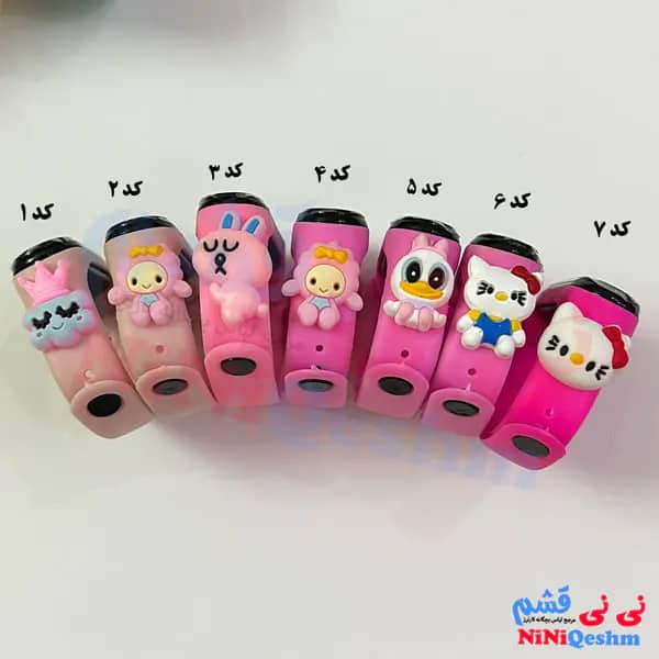 ساعت بچه گانه دیجیتالی رنگ صورتی فانتزی طرح عروسکی