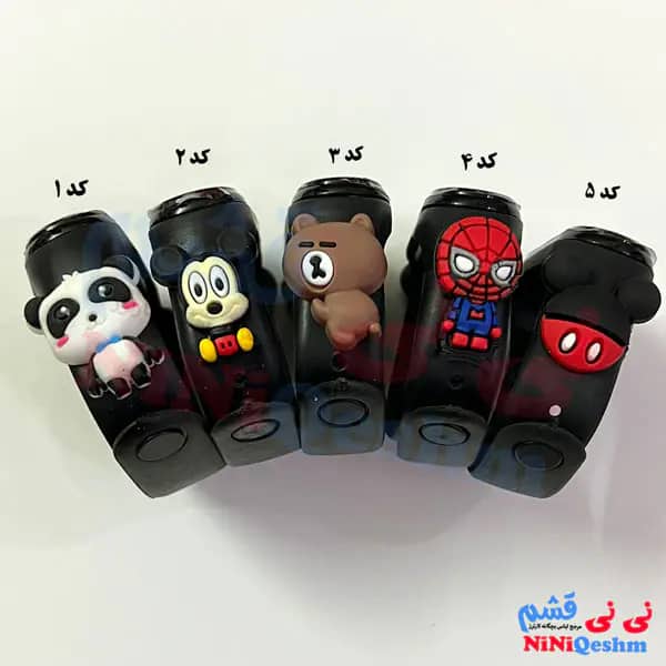 ساعت بچه گانه دیجیتالی طرح عروسکی رنگ مشکی
