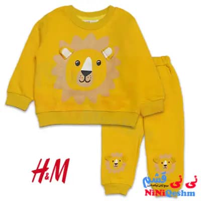 ست تی شرت و شلوار پسرانه اچ اند ام H&M مدل 008