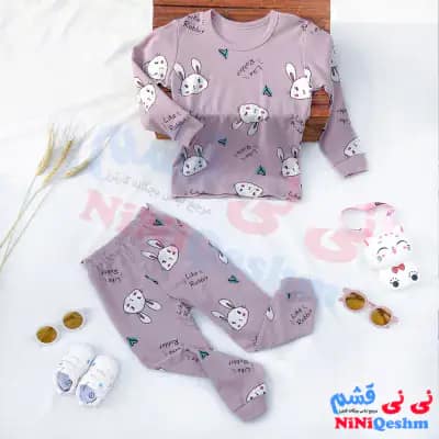 بلوز شلوار راحتی تو خونه ای آستین بلند بچه گانه