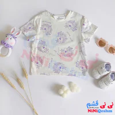 تیشرت دخترانه استین کوتاه کد 21194