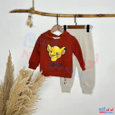 هودی شلوار کلاه دار دورس بچه گانه طرح سیمبا