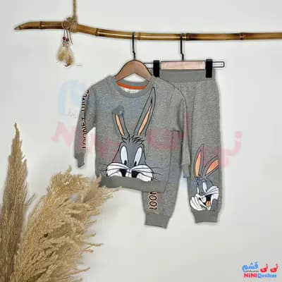 بلوز شلوار بچه گانه طرح خرگوش شیطون