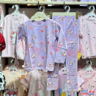 بلوز شلوار دخترانه رنگ بنفش