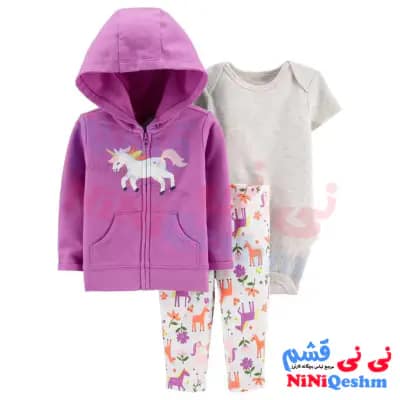 سه تکه سویشرتی دخترانه کارترز کد 6239