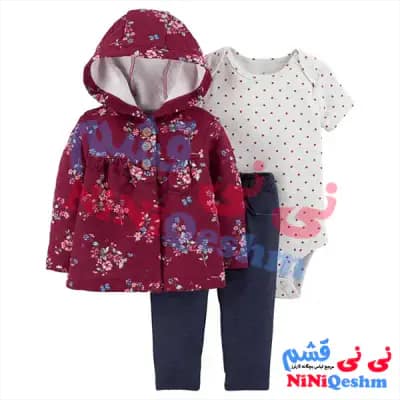 سه تکه سویشرتی دخترانه کارترز کد 6241