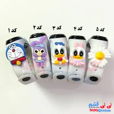 ساعت مچی دیجیتالی بچه گانه طرح عروسکی رنگ سفید